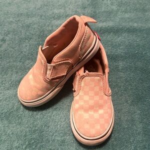 Toddler Vans. Pink and white checkered. Size 9 toddler.
